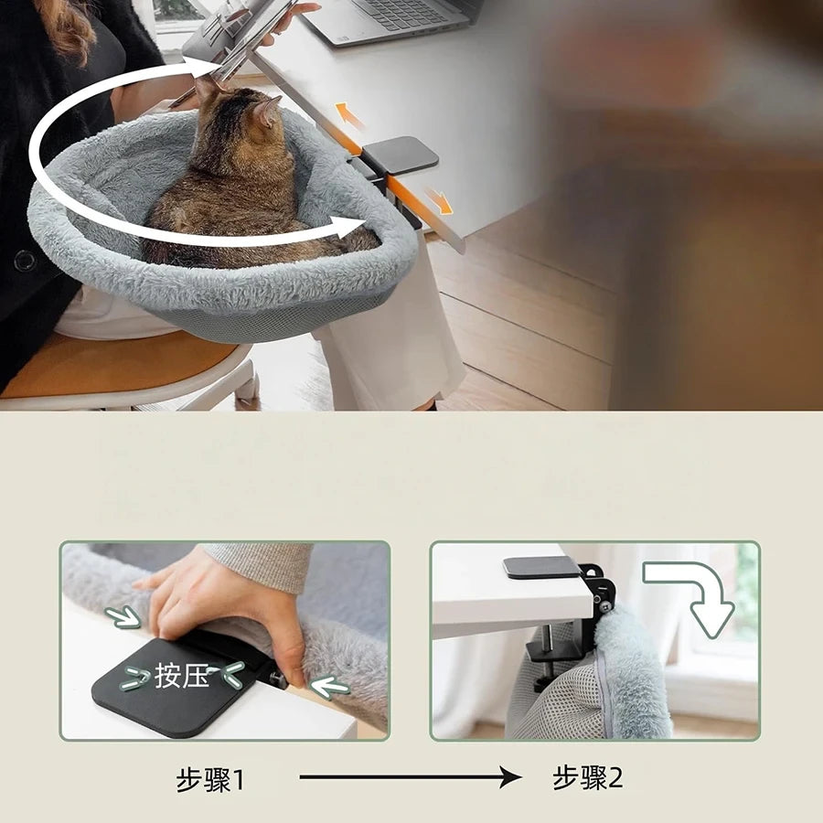Folding Cat Desk Hammock